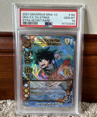 2021 UNIVERSUS MY HERO ACADEMIA SERIES 1.0 | XTRA SECRET RARE PSA 10 RARE  📈