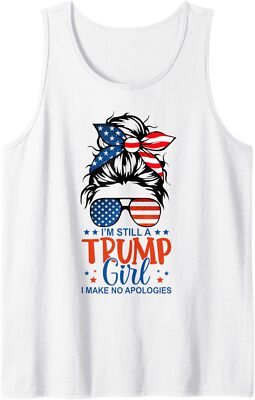 I'm Still A Trump Girl I Make No Apologies 2024 Women Tank Small, White 
