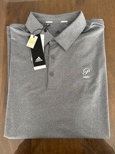 NWT MEN'S ADIDAS ULTIMATE 2.0 POLO, SIZE: L, COLOR: GRAY HEATHER M24 