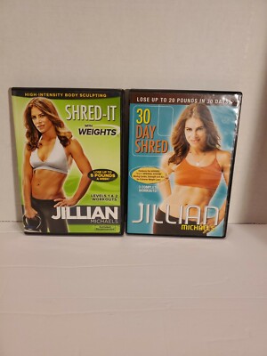  2 Jillian Michaels: Shred Work out DVD's - 30 Day Shred and Shred with Weights