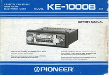 PIONEER Ownwer's Manual Component Car Stereo Centrate Series,kex,kpx,Dex,Cdx