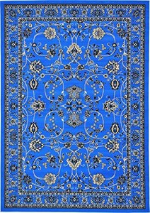 Unique Loom Kashan Collection Traditional Floral Overall Pattern with