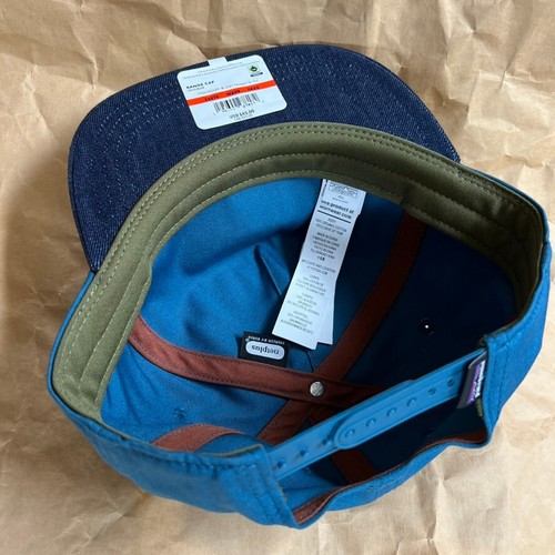 Patagonia Range flat brim cap hat, Wavy Blue, (33575) NEW - Picture 4 of 5