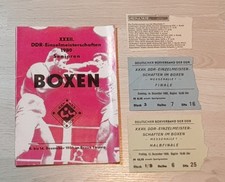 Boxen DDR Einzelmeisterschaften 1980 Senioren Programmheft + Eintrittskarten