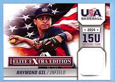 2014 Elite Extra Edition USA Baseball 15U Game Jerseys Raymond Gil #7 Relic