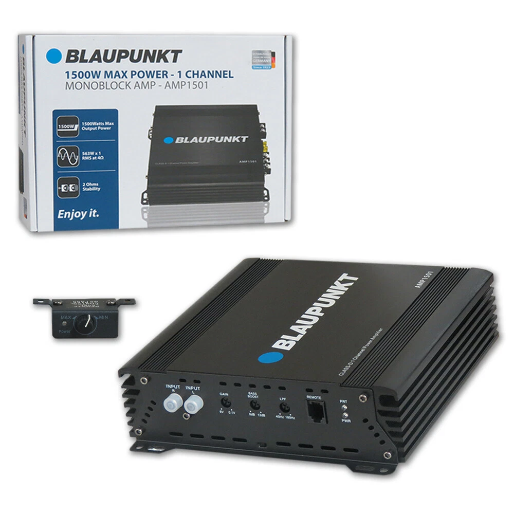 Blaupunkt Class D Monoblock Amplifier 1000W RMS/4000W MAX