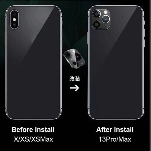 For iPhone XR XS Change to 13 14 16Pro Fake Camera Film Modified Lens Protector - Photo 4 sur 31