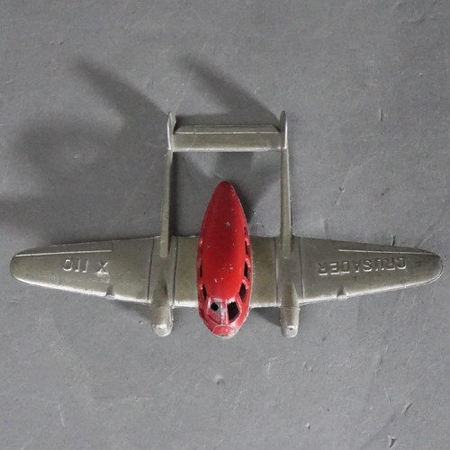 Vintage Rare Diecast TootsieToy Crusader X-110 Airplane - Missing Propellers