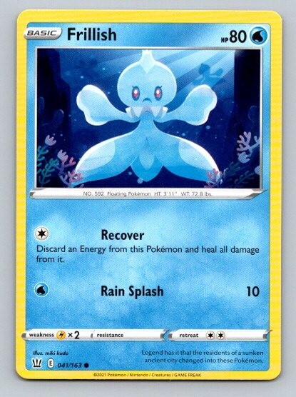 2021 Pokemon Card Battle Styles Frillish 41/163