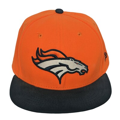 Denver Broncos NFL New Era Orange Fitted Baseball Cap Hat 5/8 Football 