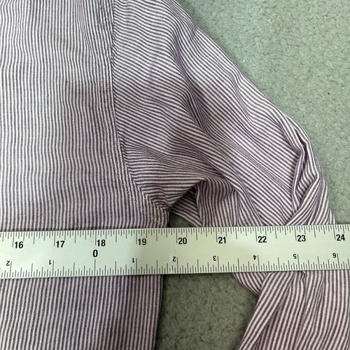 Rag Bone Shirt Mens Medium Purple White Linen Blend Ramie Button Mason Casual - Picture 16 of 20