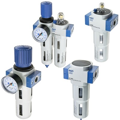 Druckluft Wartungseinheit Filterregler 1/4" - Druckregler Mit Öler Für Druckluftanlagen