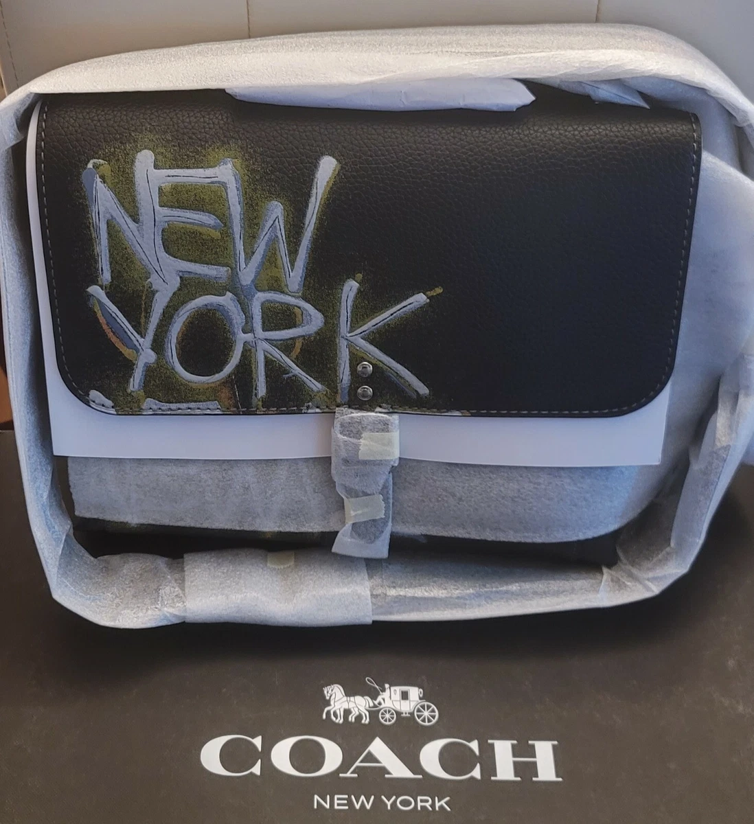 COACH 7048 x Jean Michel Basquiat rogue messenger Leather Crossbody Bag $650 NWT