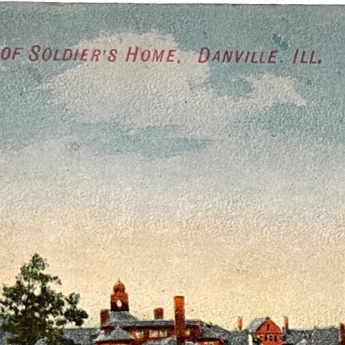 Soldier's Home, Danville, Illinois, vintage postcard