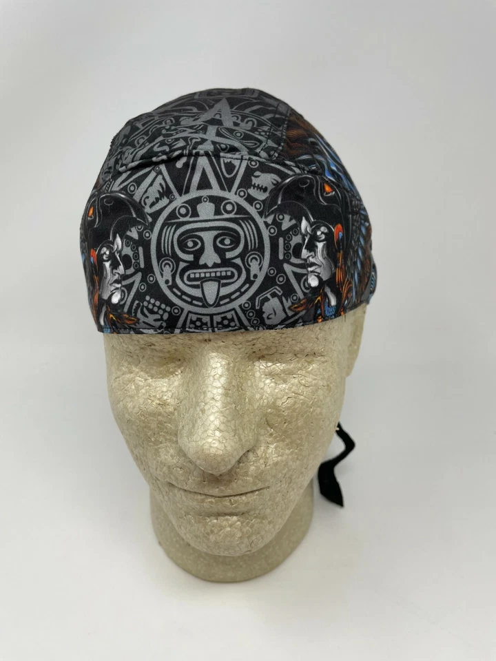 Mayan Aztec 印加白金 Durag 头巾 Bandanna Sweatband Capsmith 免运费 — 第 2/4 张图片