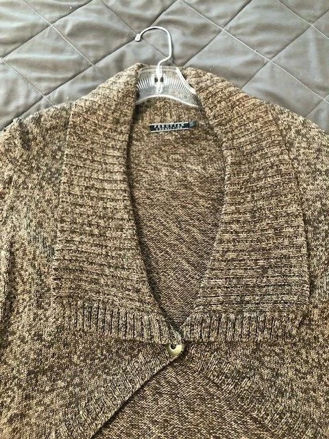 Cárdigan Peruvian Connection 100 % algodón piña gris XL Foto 4 de 4