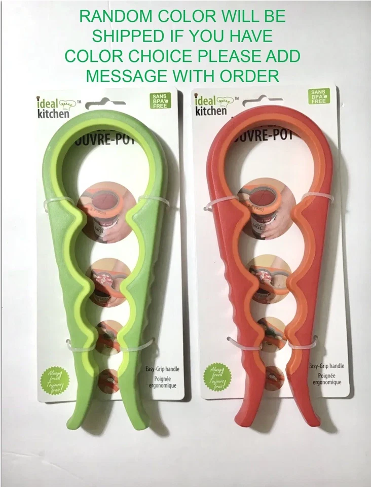 1 PC IDEAL KITCHEN 4 IN 1 BPA FREE MULTISIZE JAR AND BOTTLE OPENER 4 COLORS - Image 2 of 4