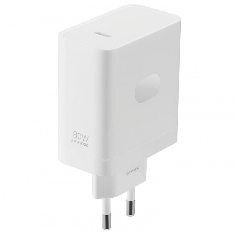 Caricatore Rapido 80W SUPERVOOC Con Cavo USB-C 2M Per OPPO, OnePlus, Realme | Caricatore VOOC Da Muro Compatibile