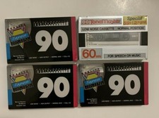 Blank Cassette Tape 90 Minute  60 Minute Lot of 4 Tone Master Low Noise New NIP