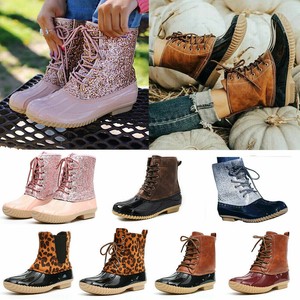 womens glitter duck boots