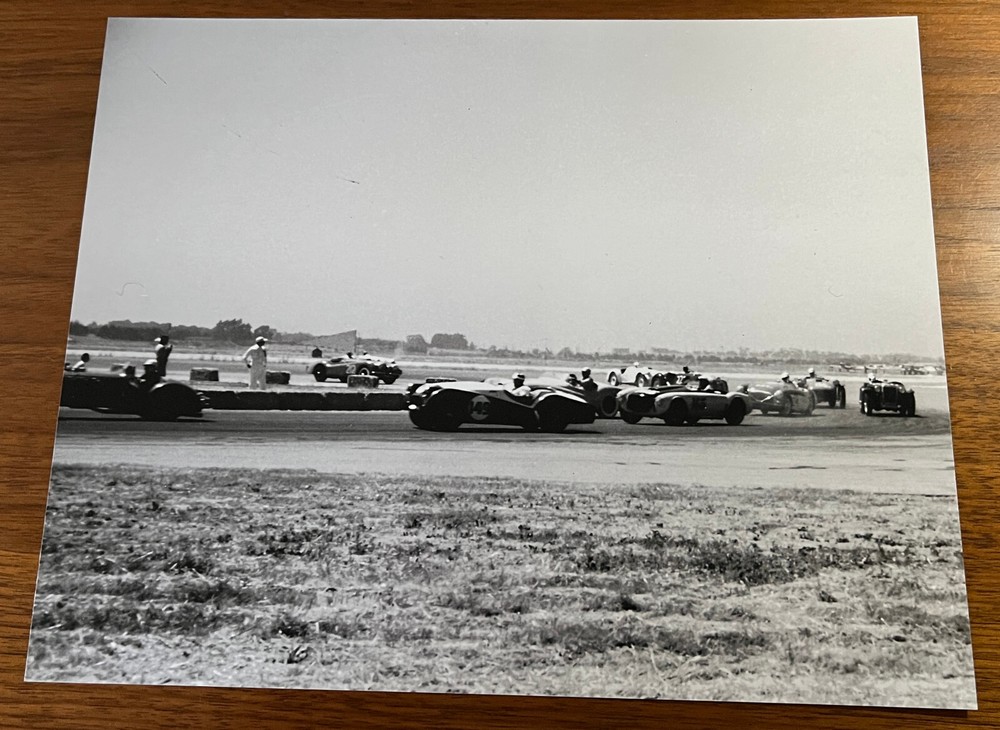 8x10 print / Cars in corner at Santa Barbara Road Races, 1955 - FREE SHIPPING