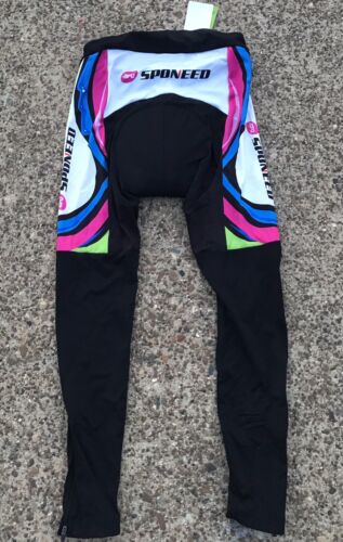 NWT Sponeed Bicycle Pants Padded Cycling Tights Bike Leggings Unisex S US - Picture 1 of 10
