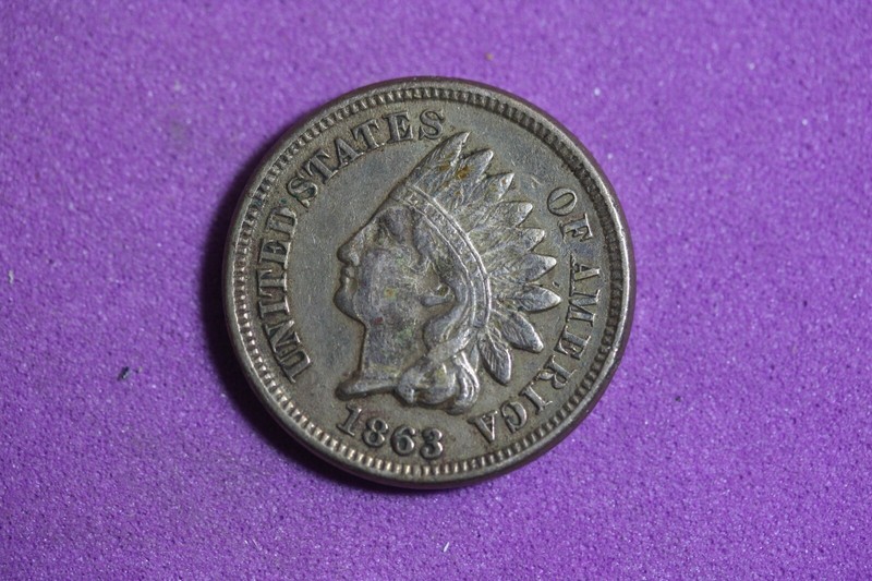 Estate Find 1863 - Indian Head Cent!!  #K13271