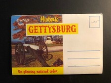 Old Vintage "Historic GETTYSBURG-PENNSYLVANIA" Fold Out Views Made in USA