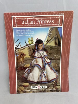 Indian Princes Fibre Craft FCM238 Crocheted Outfit for 15'' Fashion Doll Pattern