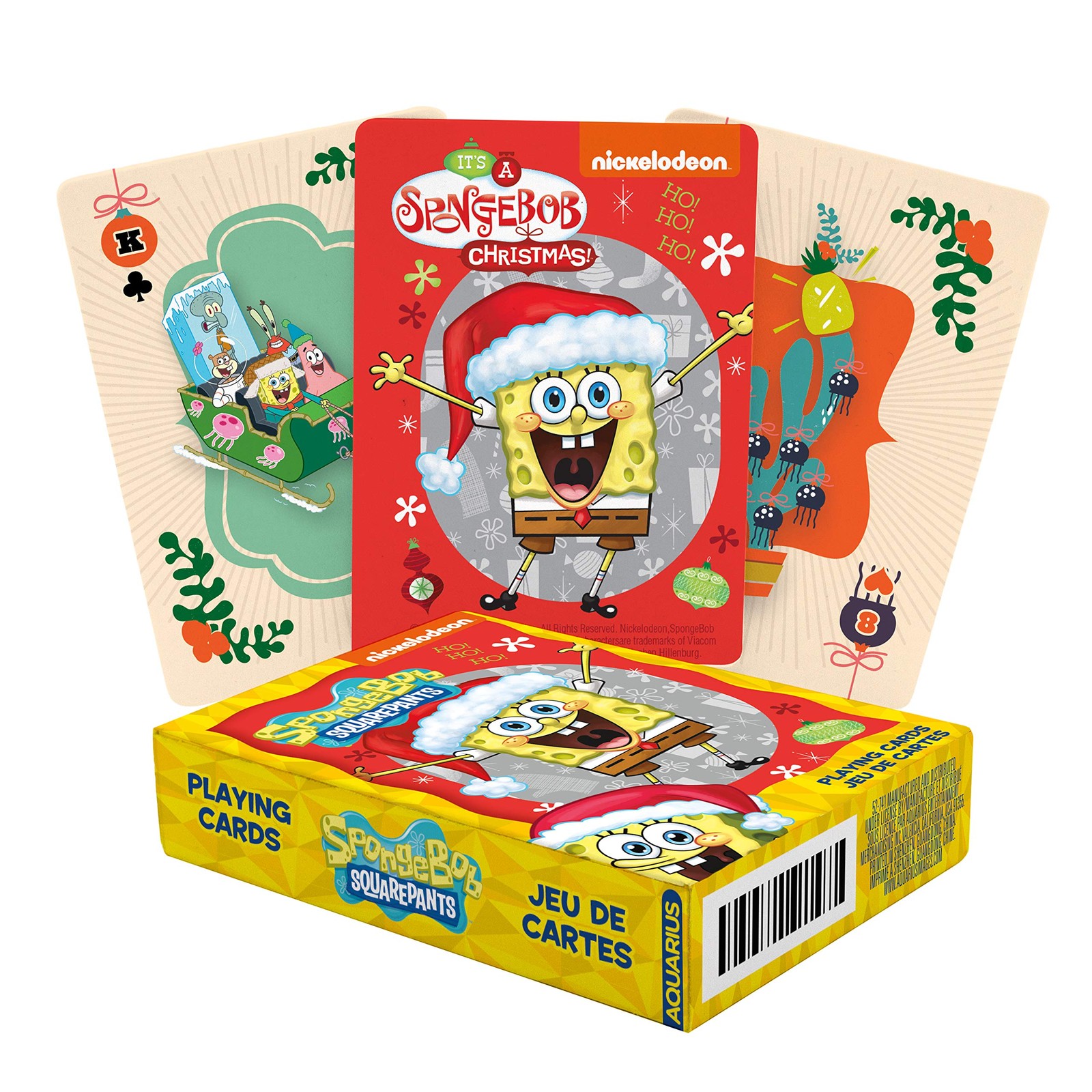 AQUARIUS SpongeBob Holiday Playing Cards - Christmas Themed Deck of Cards for Yo 4190₽
