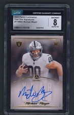 2023 Panini Luminance Year One #Y1MMA Michael Mayer RC Auto CGC 8 - Raiders
