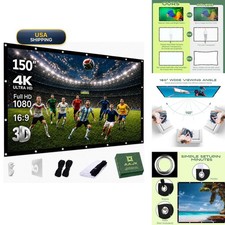 AAJK 150inch Outdoor Projector Screen Anti Crease Portable Movie Screen