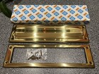 BALDWIN BRASS SOLID POLISHED BRASS LETTER BOX PLATE 0012-003 New Old Stock — photo 1