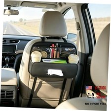 Car Back Seat Organizer,Storage with Cup Holder Tissue Box Holder