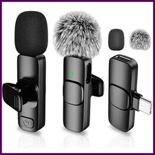 Wireless Lavalier Lapel Microphone for iPhone, iPad, Mini Video Recording Mic...