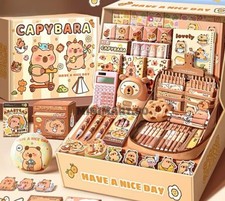Capybara Kawaii Luxury Stationery Gift Box 31pcs Set Notebook Stickers Pencil