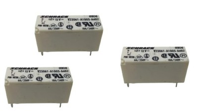 3x Schrack V23061-A1005-A402 Relais 12V Printrelais PCB V23061A1005A402