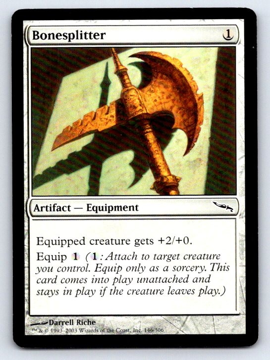 Bonesplitter Common Mirrodin Magic: The Gathering