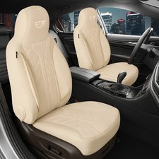 2x Sitzbezüge passend für Mini Countryman 2 ab 2017 (Grau-Beige) HERM209