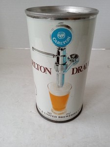 CARLTON DRAUGHT Beer Can 740 ml Steel Pull Tab AUSTRALIA 1970s
