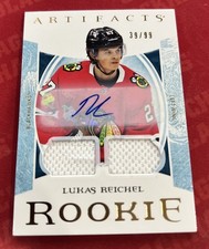 2022-23 Artifacts Hockey Lukas Reichel #183 Dual Patch AUTO 39/99 Blackhawks CF2