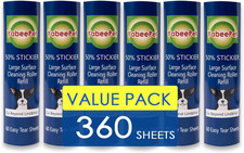 Large Surface Roller Refill for Scotch-Brite 50 Stickier Lint Roller, Works Gre