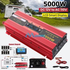 5000W 3000W 1500W Car Power Inverter 12V to 110V Solar RV Off Grid Controller