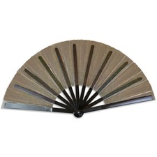 Black Transparent Glitter XL Clack Fan Line Dance Boots on the Ground Hand Fan