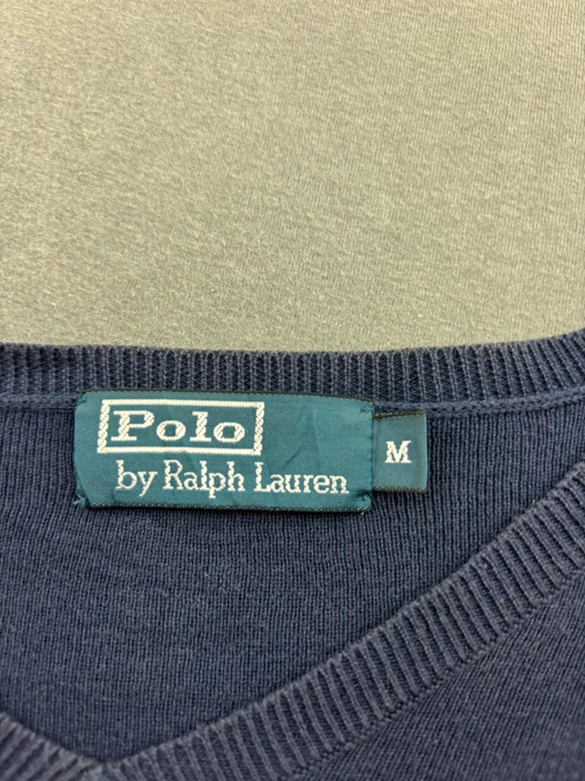 Women’s Navy Ralph Lauren V Neck Jumper Size Medium image 3