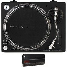 Pioneer DJ PLX-500 Direct Drive Turntable with Ortofon Anti-static Record Brush
