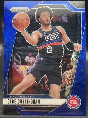 JERSEY NUMBER MATCH 2024-25 Panini Prizm Cade Cunningham Choice Blue 02/49 #41