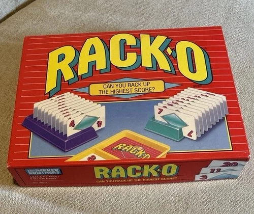 Vintage Rack-O Card Game Parker Brothers 1992 Complete- Cards, Trays, Racks