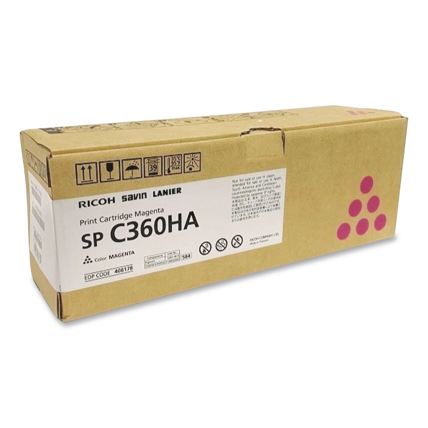 408178 Тонер с высоким расходом, 5000 страниц, Пурпурный