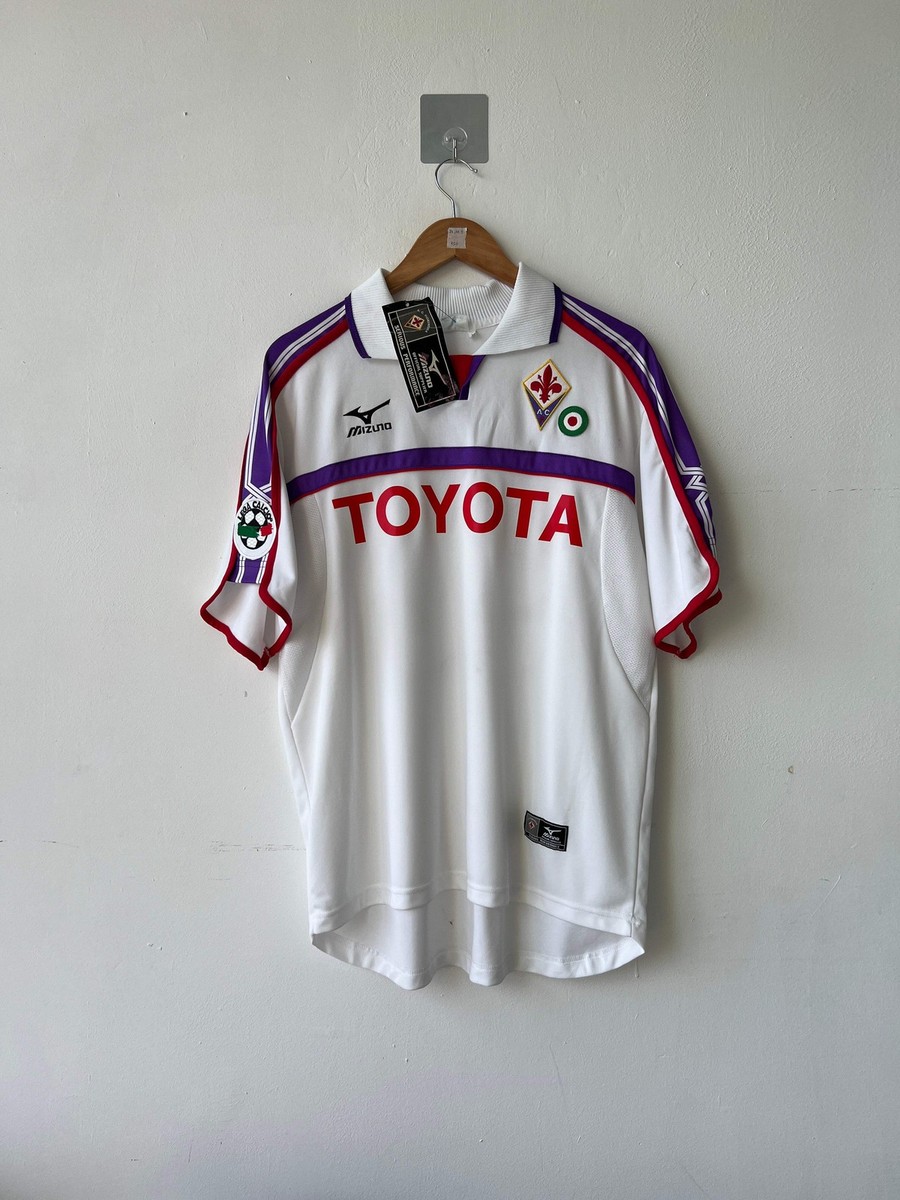 2001年製 Y2K 日本製 フィオレンティーナ サッカーシャツ Lサイズ 紫 L) Fiorentina 2001-02 Away Shirt Adriano #90 (NEW) Original Jersey